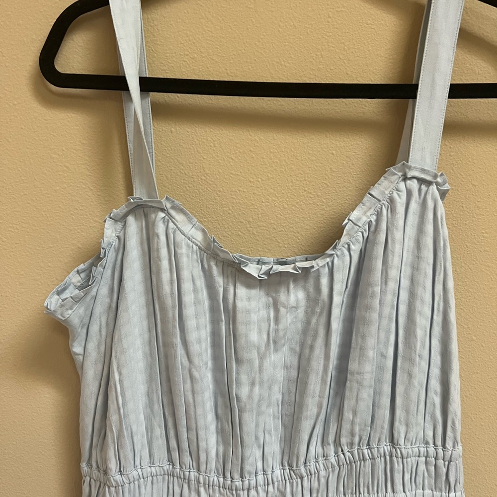 PAIGE Blue Tiered dress- size L - Picture 6 of 11